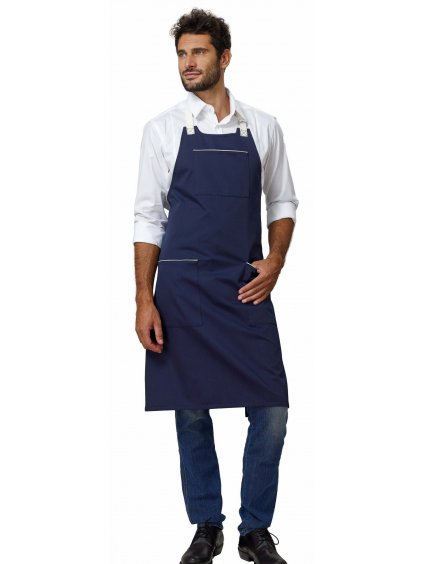 28PZ0381 RAMON GREMBIULE CON PETTORINA UNISEX blu 4015 scaled