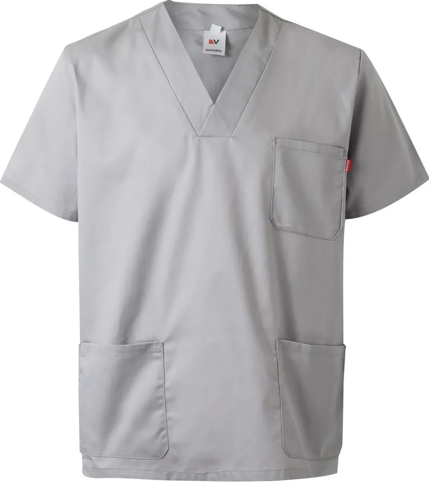 Blúza scrub VELILLA šedá Farba: Šedá, Veľkosť: XXL