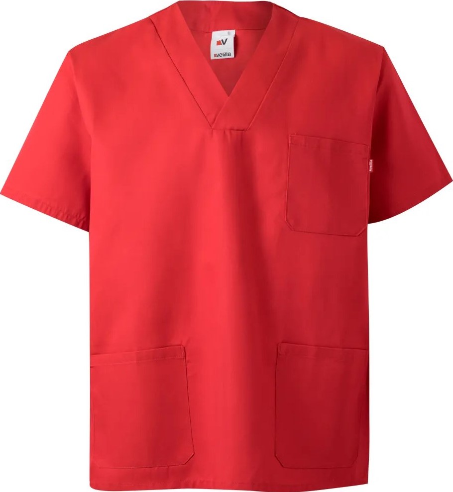 Blúza scrub VELILLA červená Farba: Červená, Veľkosť: XXL