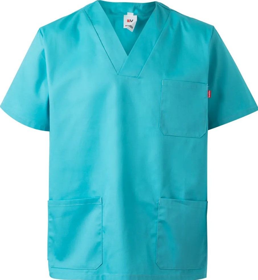 Blúza scrub VELILLA tyrkysová Farba: Tyrkysová, Veľkosť: 4XL