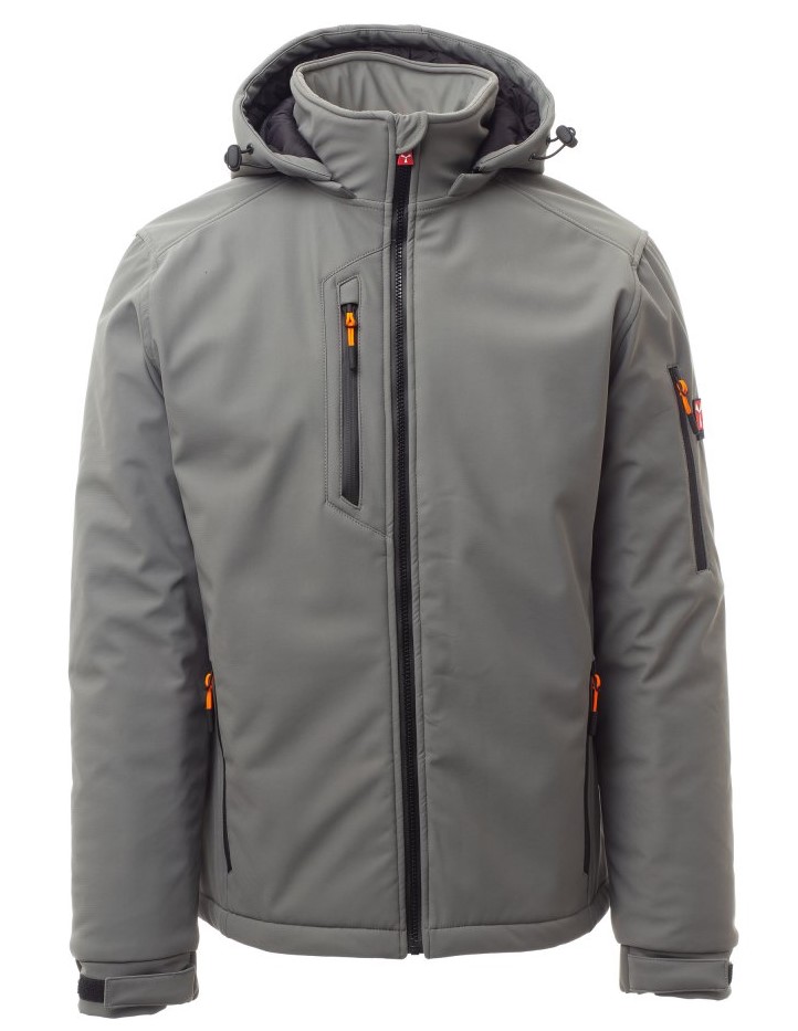 PAYPER CREEK zimná strečová softshell bunda Farba: Sivá dymová, Veľkosť: L