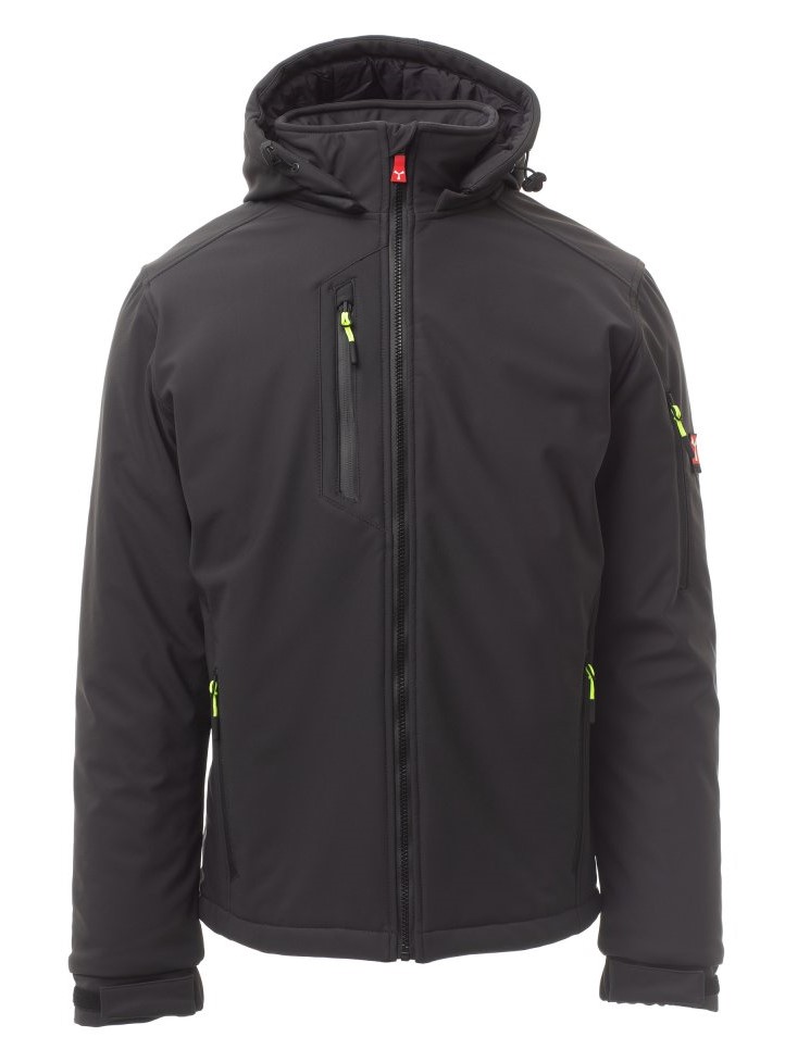 PAYPER CREEK zimná strečová softshell bunda Farba: Sivá antracit, Veľkosť: XL