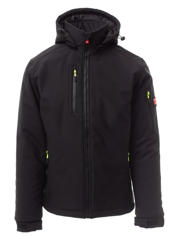 PAYPER CREEK zimná strečová softshell bunda Farba: Čierna, Veľkosť: XXS