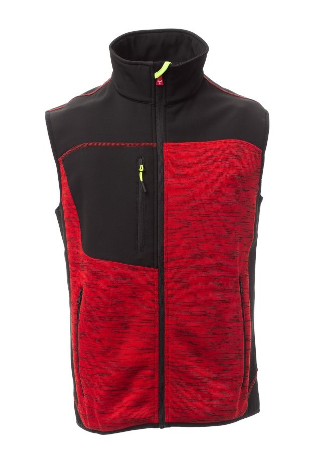 PAYPER TOUR moderná vesta so softhellom Farba: Červená, Veľkosť: 5XL