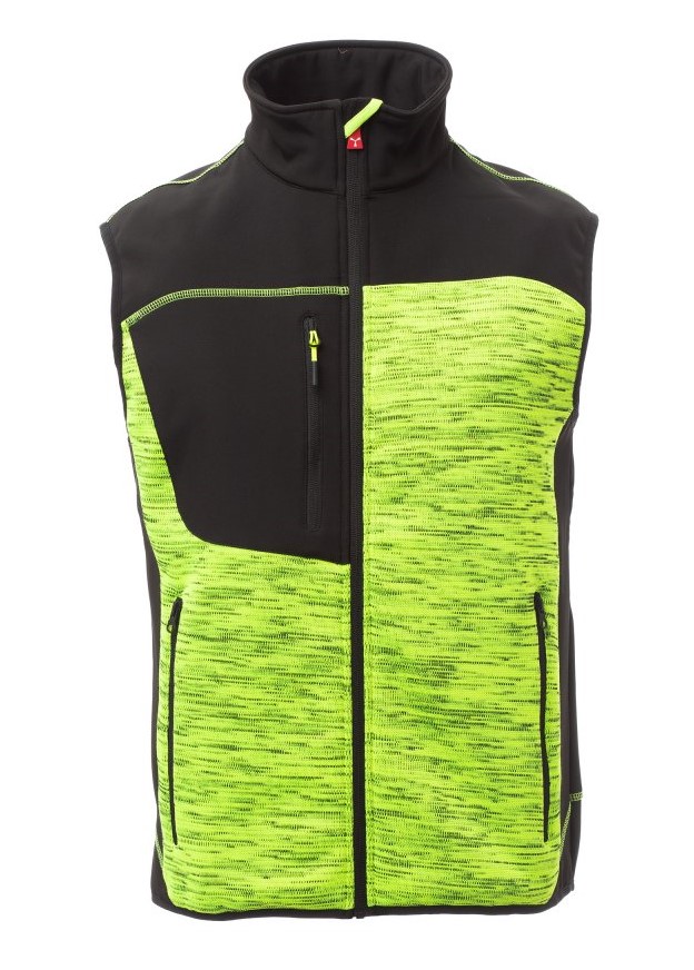 PAYPER TOUR moderná vesta so softhellom Farba: Reflexná žltá, Veľkosť: XXXL