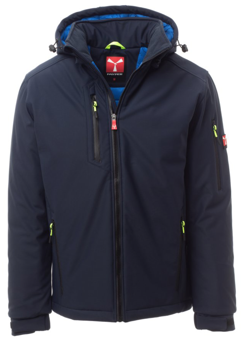 PAYPER CREEK zimná strečová softshell bunda modrá Farba: Modrá tmavá, Veľkosť: L