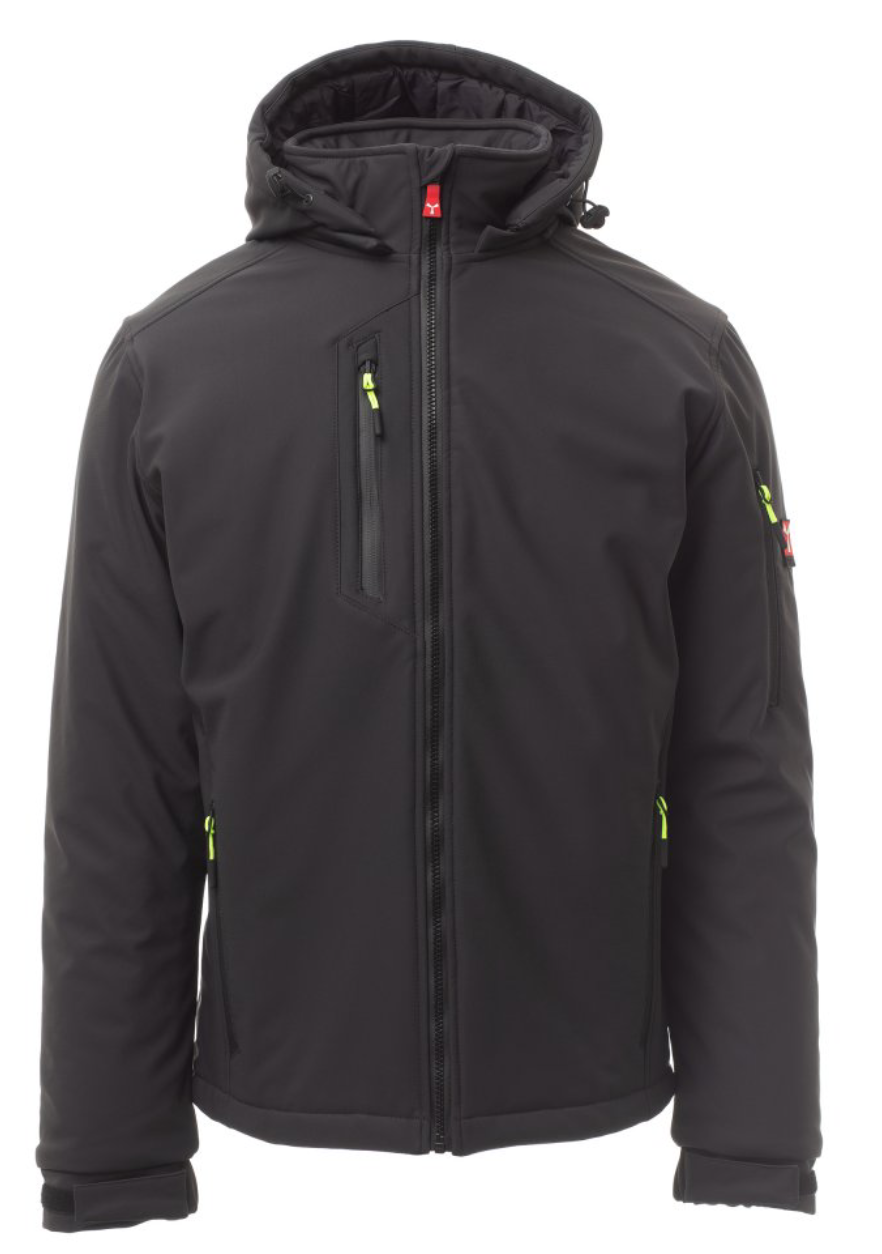 PAYPER CREEK zimná strečová softshell bunda sivá Farba: Sivá antracit, Veľkosť: L