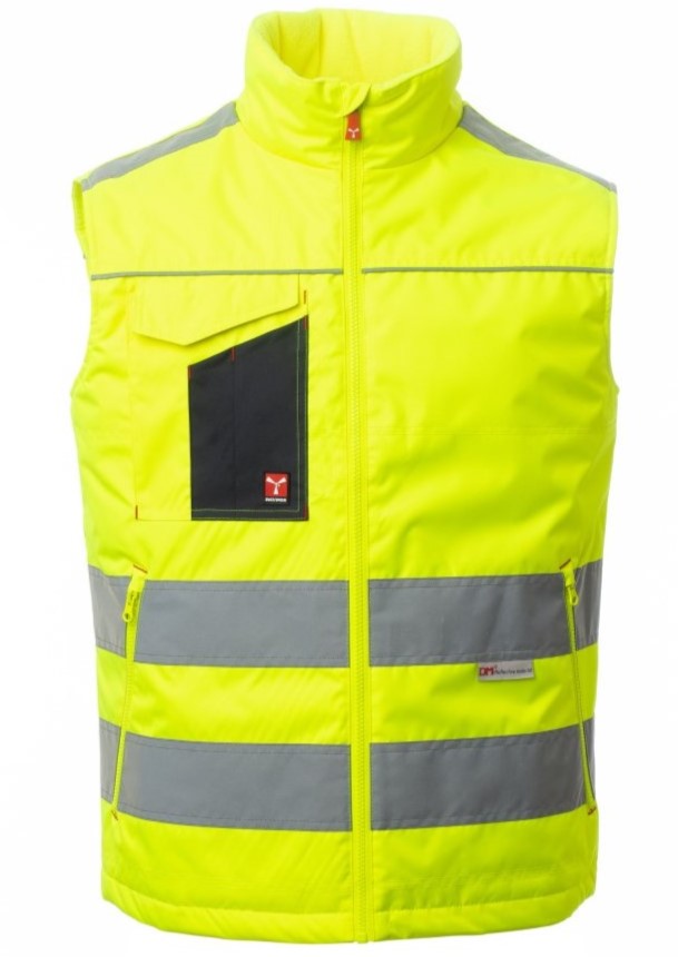 PAYPER Task reflexná vesta Farba: Reflexná žltá, Veľkosť: L, Doplnková farba: tmavo modrá
