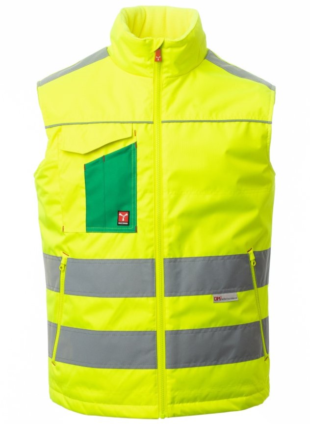 PAYPER Task reflexná vesta Farba: Reflexná žltá, Veľkosť: XL, Doplnková farba: zelená