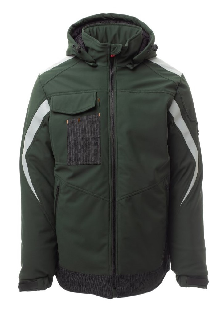 PAYPER WONDER PAD zimná softshell bunda strečová Farba: Zelená fľašková, Veľkosť: M