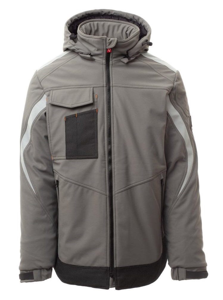 PAYPER WONDER PAD zimná softshell bunda strečová Farba: Sivá dymová, Veľkosť: XXS