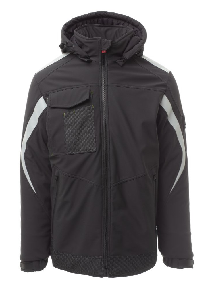 PAYPER WONDER PAD zimná softshell bunda strečová Farba: Sivá antracit, Veľkosť: S