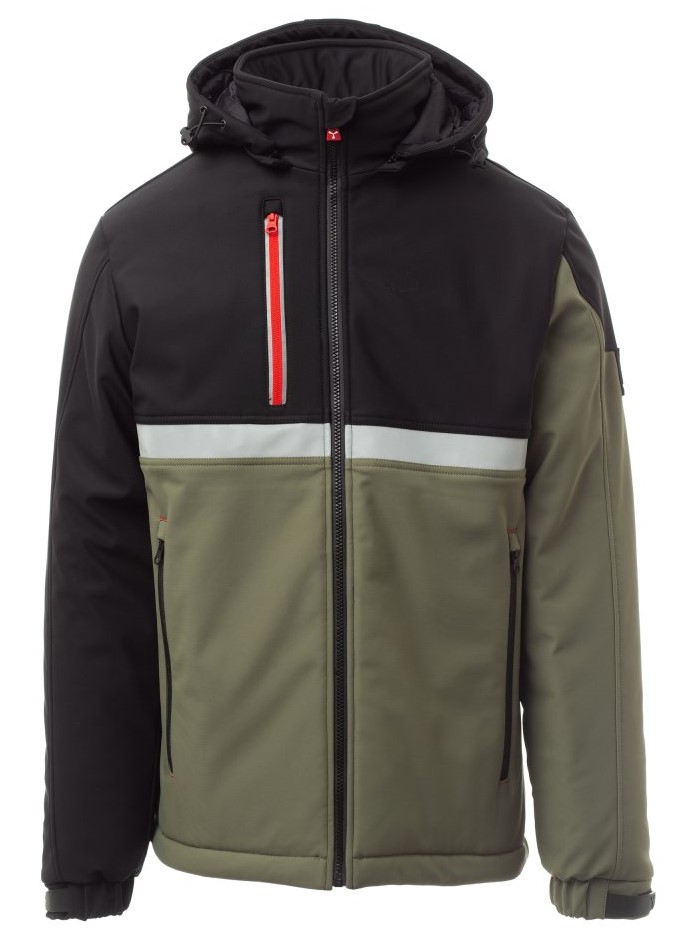 PAYPER WISE PAD softshell bunda strečová Farba: Zelená army, Veľkosť: XS