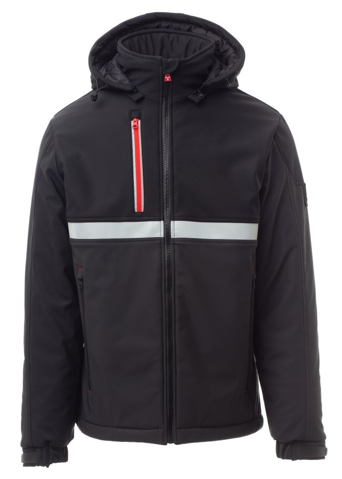 PAYPER WISE PAD softshell bunda strečová Farba: Sivá antracit, Veľkosť: XXXL