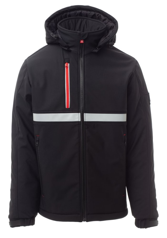 PAYPER WISE PAD softshell bunda strečová Farba: Čierna, Veľkosť: XXXL