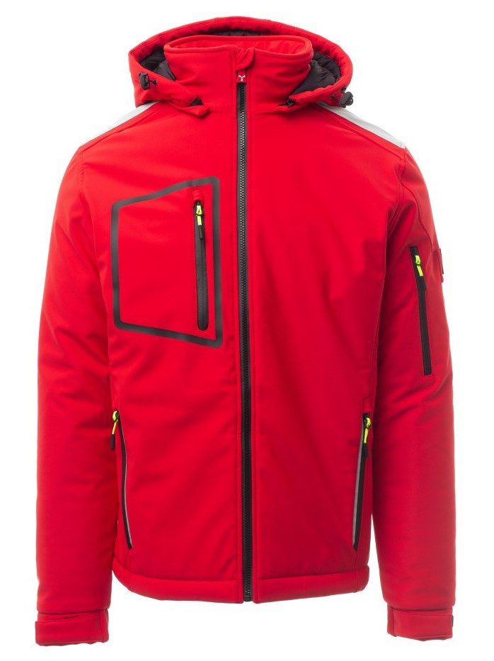 PAYPER STREAM PAD zimná softshell bunda strečová Farba: Červená, Veľkosť: XXL