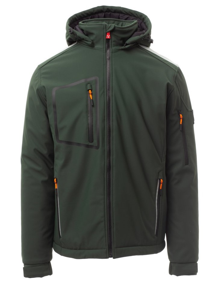 PAYPER STREAM PAD zimná softshell bunda strečová Farba: Zelená fľašková, Veľkosť: XL