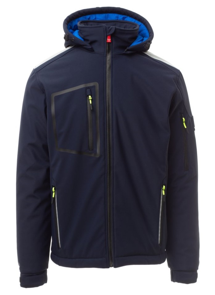 PAYPER STREAM PAD zimná softshell bunda strečová Farba: Modrá tmavá, Veľkosť: 5XL