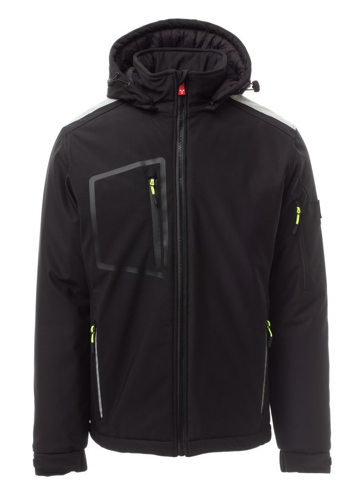 PAYPER STREAM PAD zimná softshell bunda strečová Farba: Čierna, Veľkosť: M