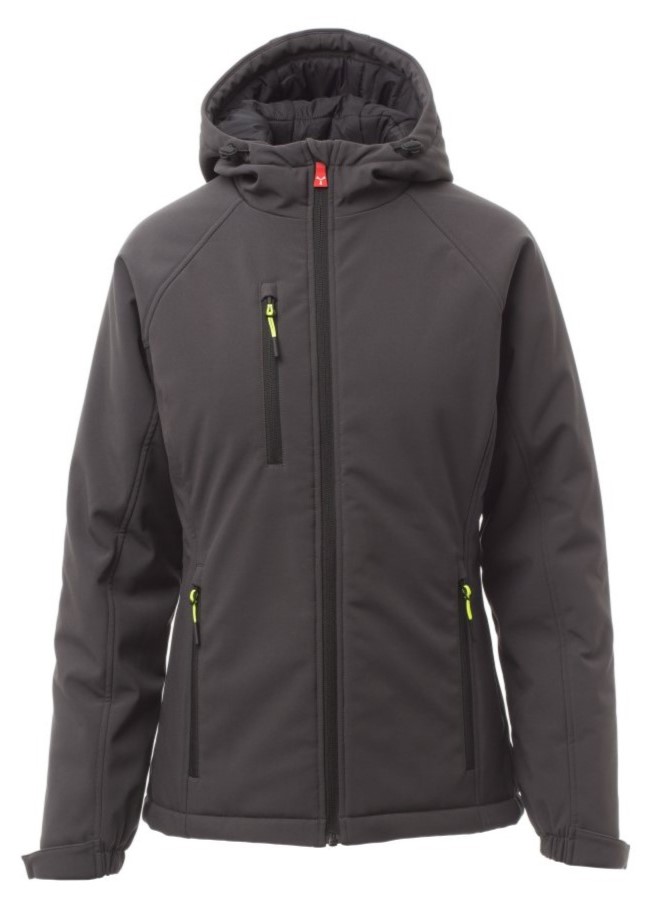 PAYPER GALE PAD zimná softshell bunda dámska Farba: Sivá antracit, Veľkosť: L