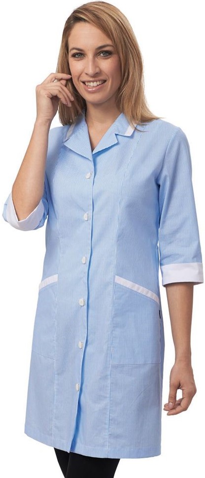 SIGGI Plášť CLEO biela/modrá Farba: Modrá bledšia, Veľkosť: XS, Doplnková farba: biela