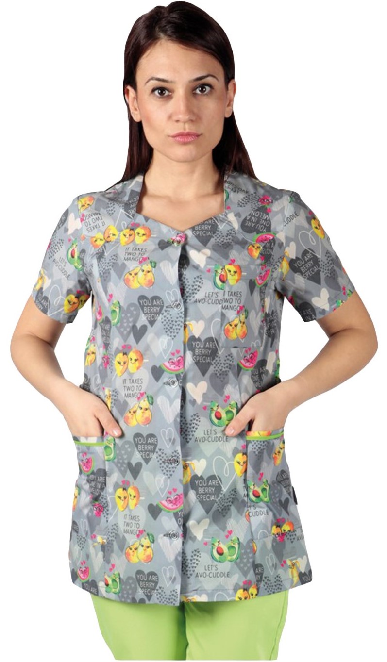 STENSO FRUITS zdravotnícka tunika Farba: Šedá, Veľkosť: L