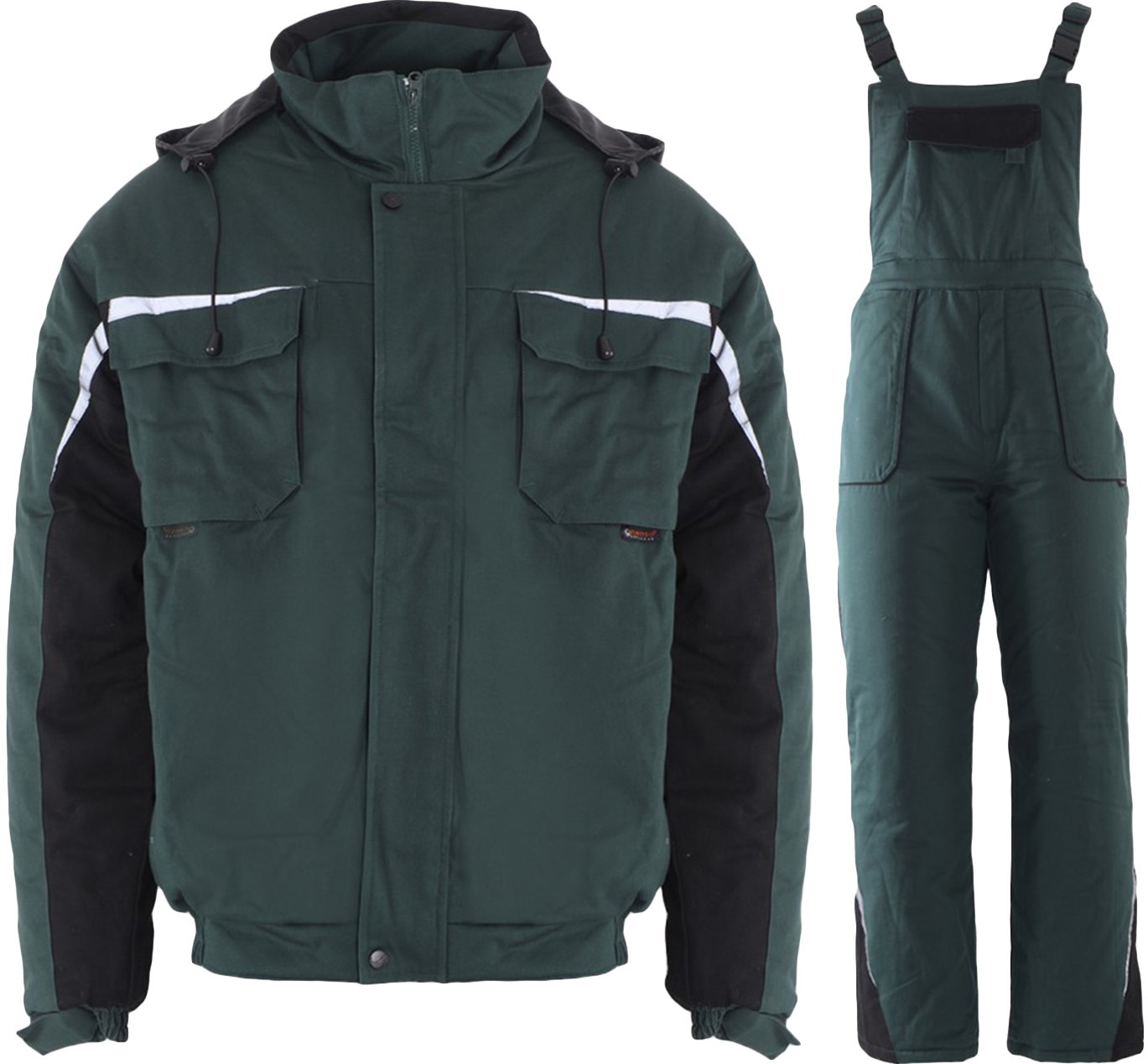 STENSO KASTOR zelený bavlnený zimný set Farba: Zelená fľašková, Veľkosť: 5XL