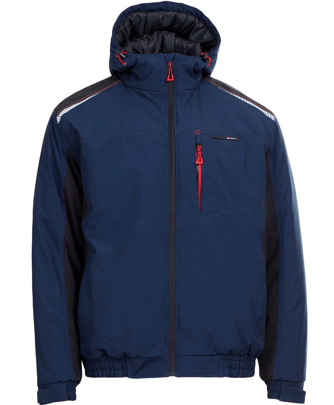 STENSO REVOLT softshellová zimná bunda modrá Farba: Modrá tmavá, Veľkosť: L, Doplnková farba: čierna