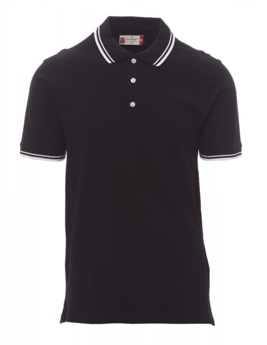 PAYPER SKIPPER polokošeľa pánska Farba: Čierna, Veľkosť: L, Doplnková farba: biela