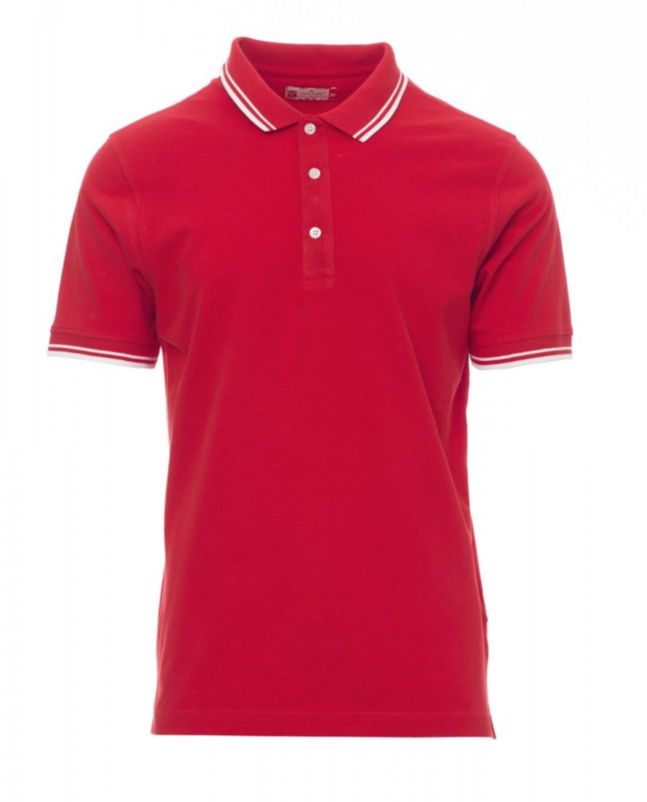 PAYPER SKIPPER polokošeľa pánska Farba: Červená, Veľkosť: XXL, Doplnková farba: biela