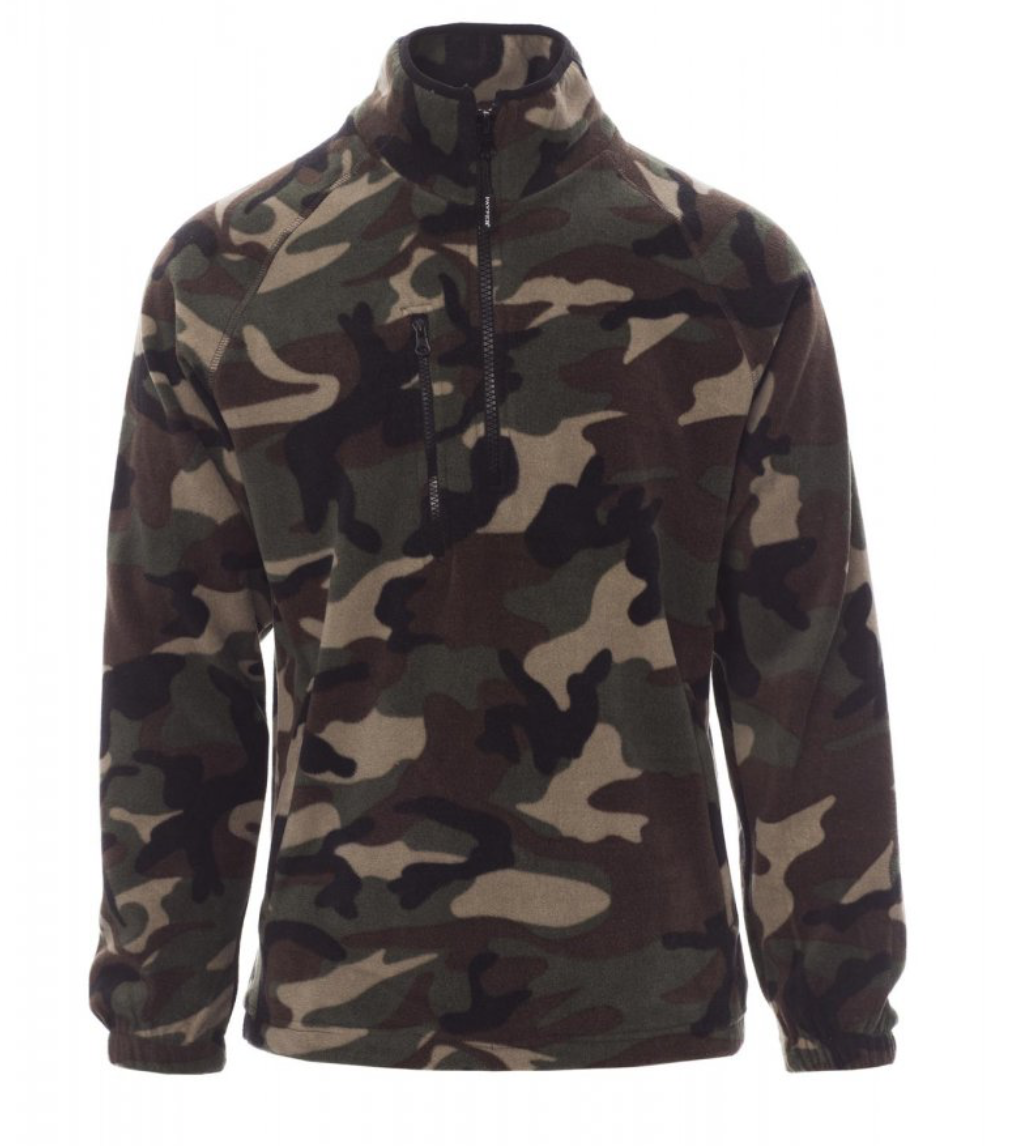 PAYPER Dolomiti+ pánska maskáčová flísová bunda Farba: Maskáčová zelená, Veľkosť: XL