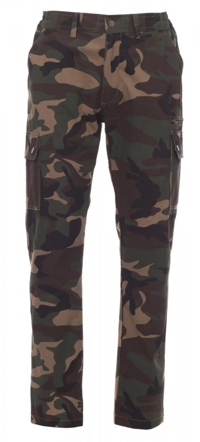 PAYPER FOREST/Summer letné pánske maskáčové nohavice Farba: Maskáčová zelená, Veľkosť: M