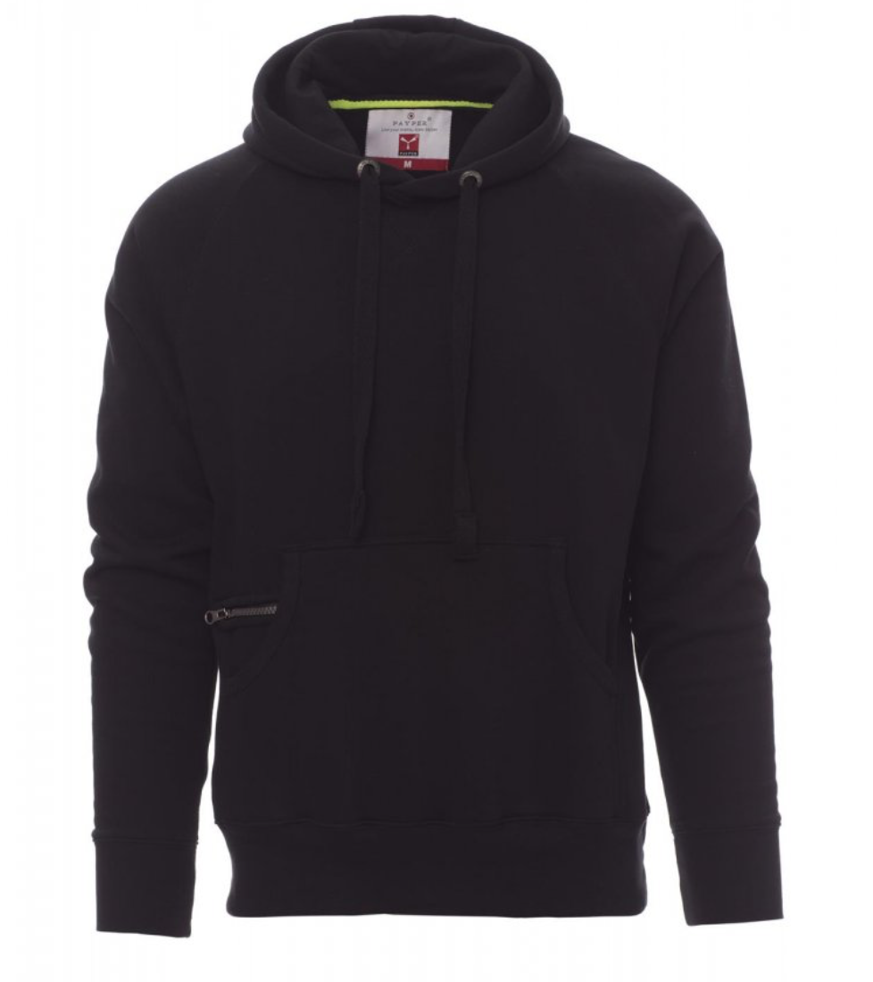 PAYPER Atlanta+ mikiny pánske so skrytým zipsom Farba: Čierna, Veľkosť: XS