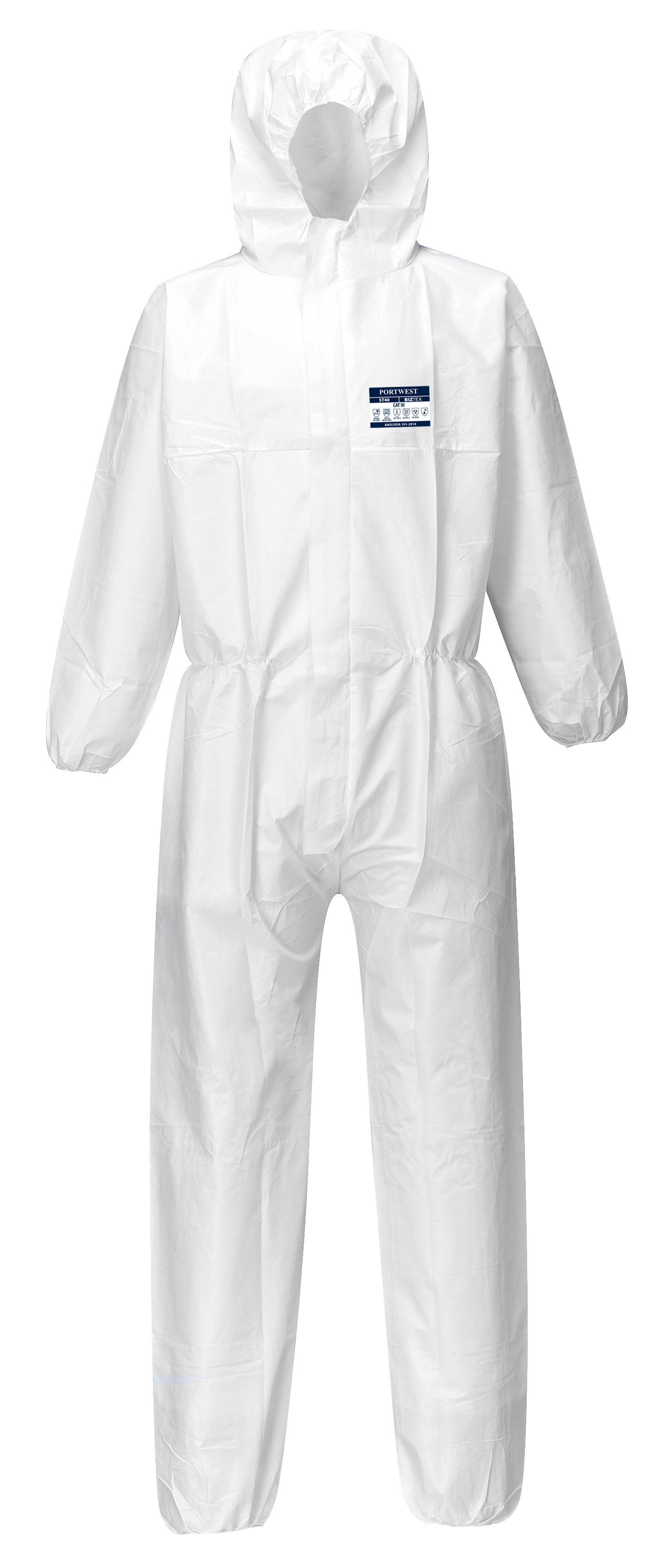 Portwest Overal protichemický ST40 typ 6/5 Farba: Biela, Veľkosť: 08 - M, Balenie: 50ks