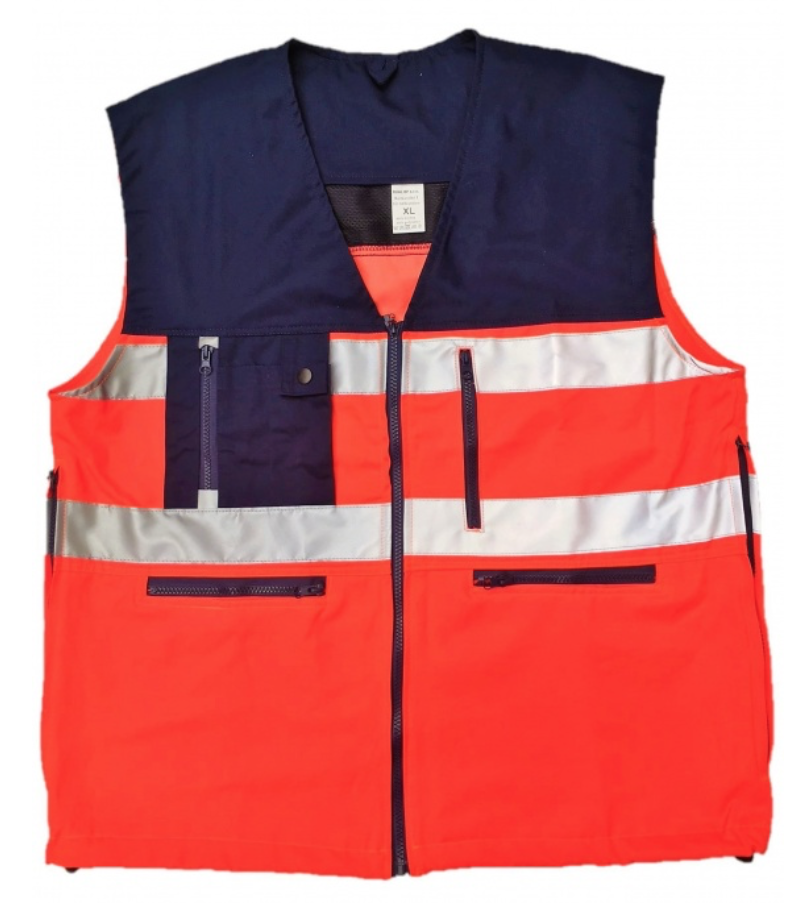 DUAL BP Vesta ZÁCHRANÁR Farba: Reflexná červená, Veľkosť: XL
