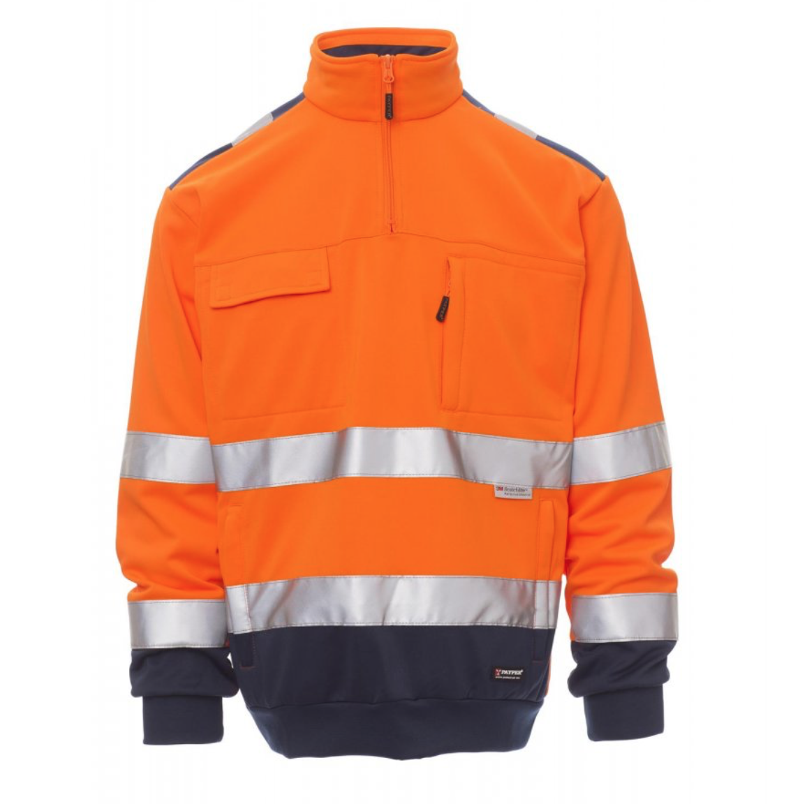 PAYPER VISION reflexná mikina Farba: Reflexná oranžová, Veľkosť: XXXL