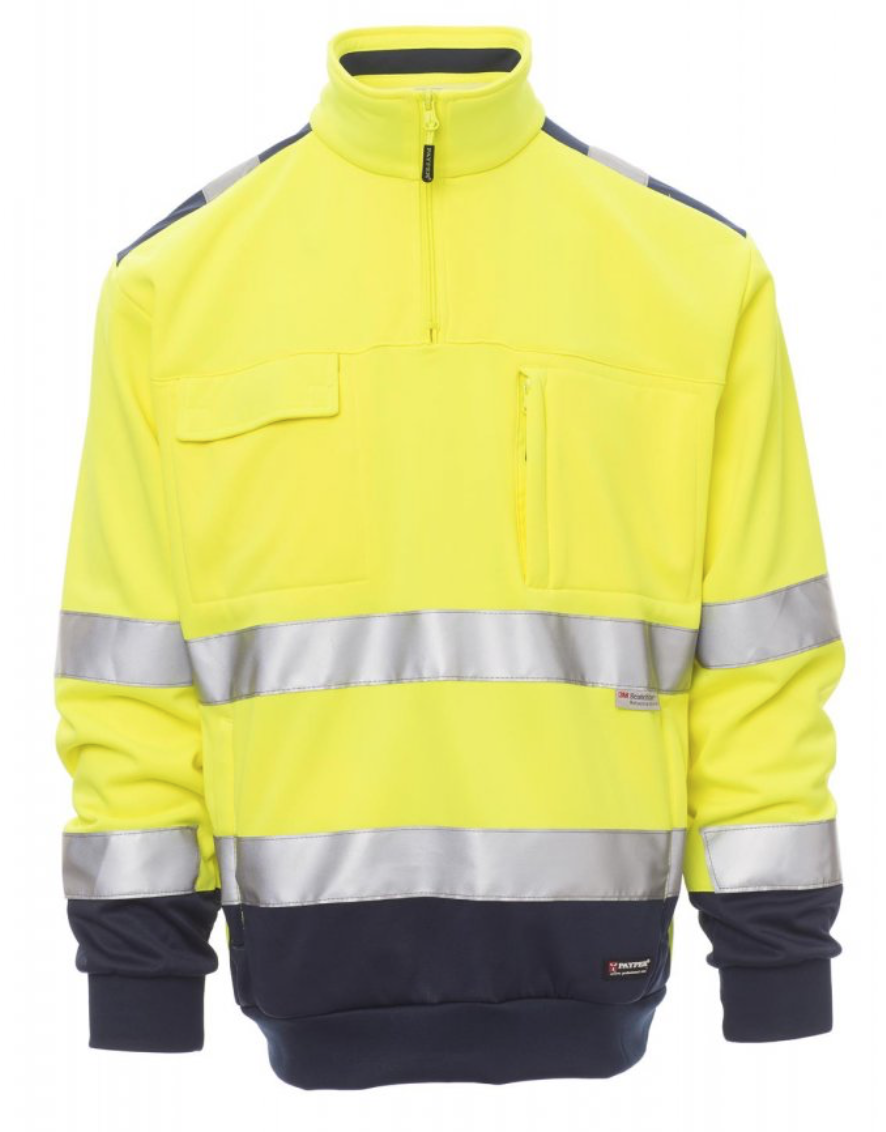 PAYPER VISION reflexná mikina Farba: Reflexná žltá, Veľkosť: XXXL