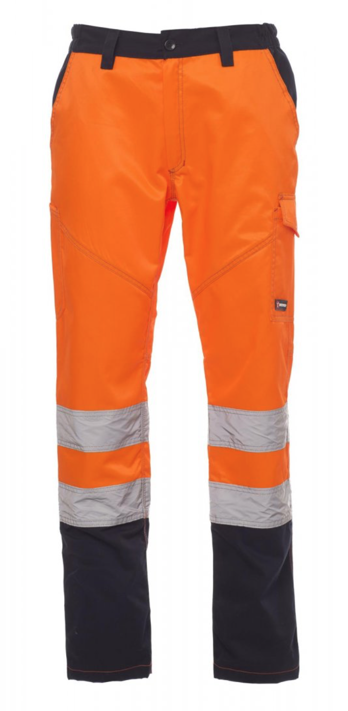 PAYPER Reflexné nohavice CHARTER reflexno-čierne Farba: Reflexná oranžová, Veľkosť: 4XL, Doplnková farba: čierna