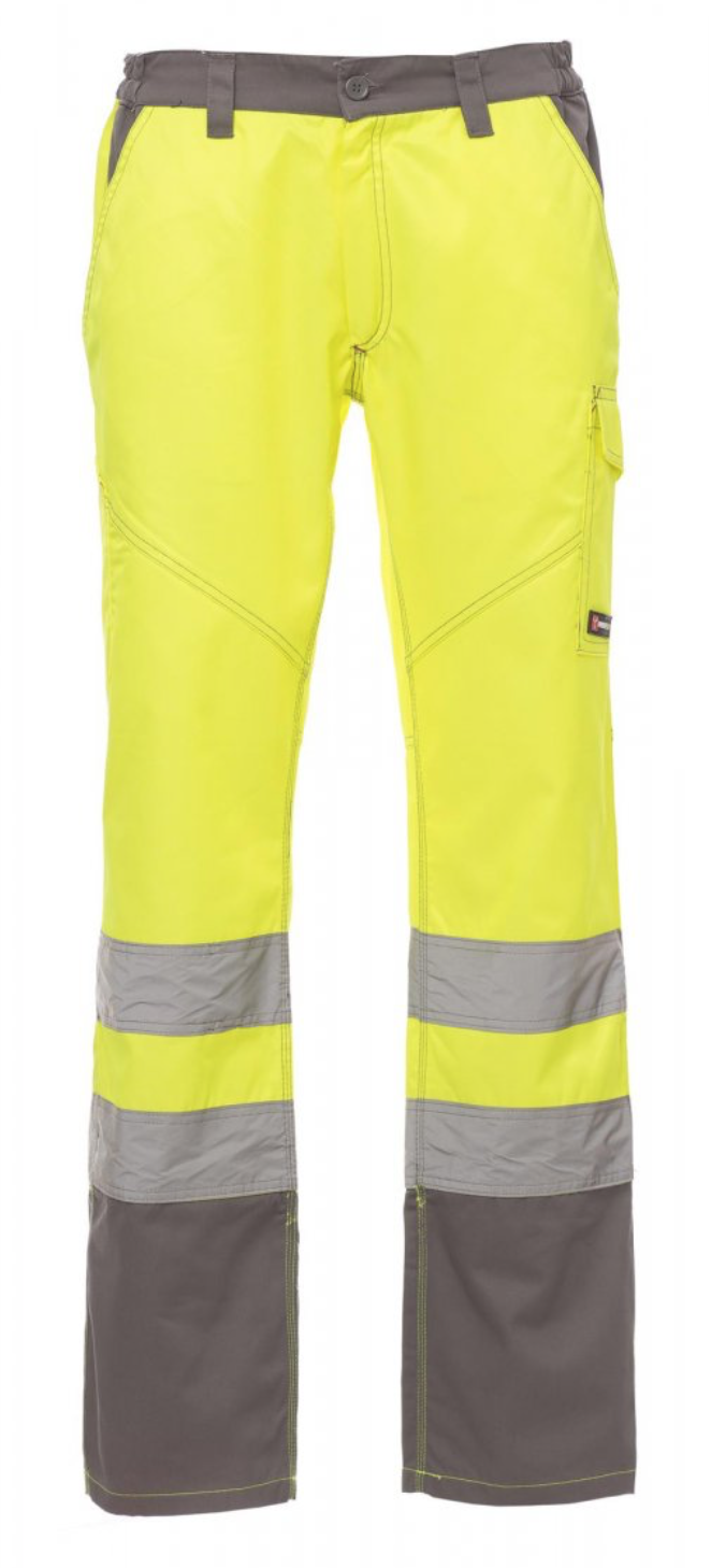 PAYPER Reflexné nohavice CHARTER reflexno-sivé Farba: Reflexná žltá, Veľkosť: M, Doplnková farba: sivá