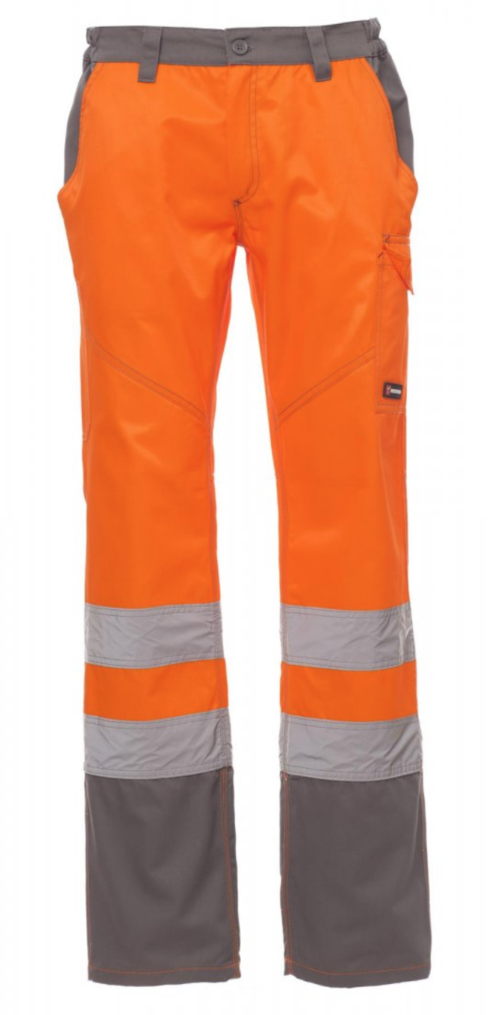PAYPER Reflexné nohavice zimné CHARTER POLAR Farba: Reflexná oranžová, Veľkosť: XL, Doplnková farba: sivá