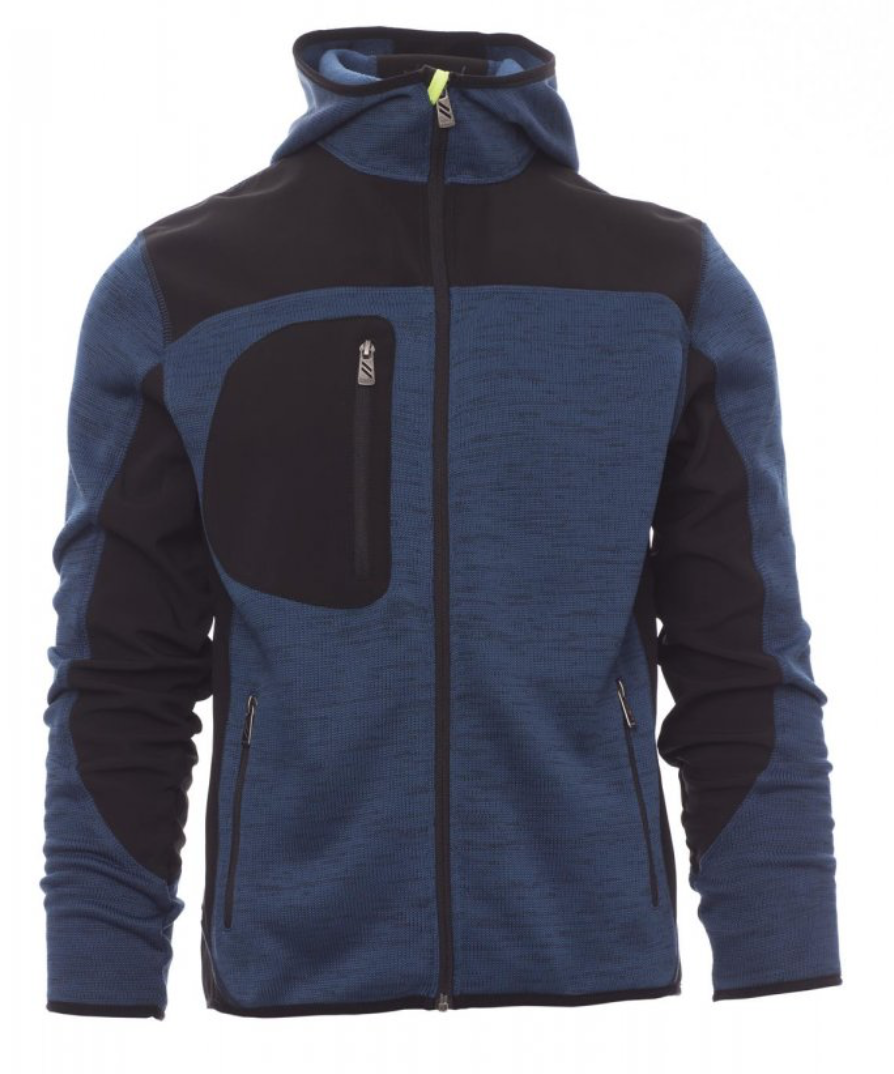 PAYPER TRIP mikina zimná so softshellom modrá a červená Farba: Modrá tmavá, Veľkosť: 4XL