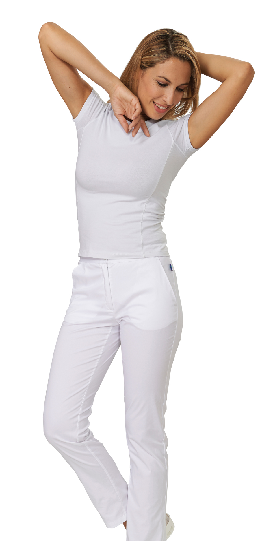 SIGGI Nohavice strečové TAMARA biele Farba: Biela, Veľkosť: 40(SK) = 46(IT)