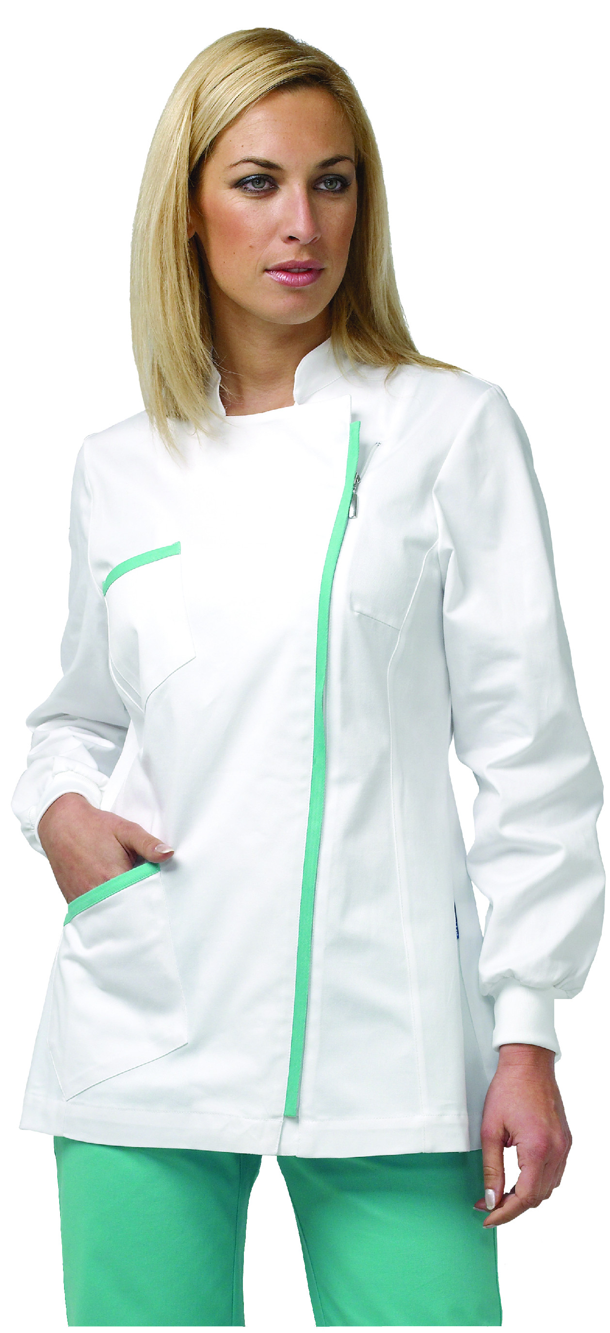 SIGGI Tunika dámska MILLY s dlhým rukávom Farba: Zelená fľašková, Veľkosť: 52