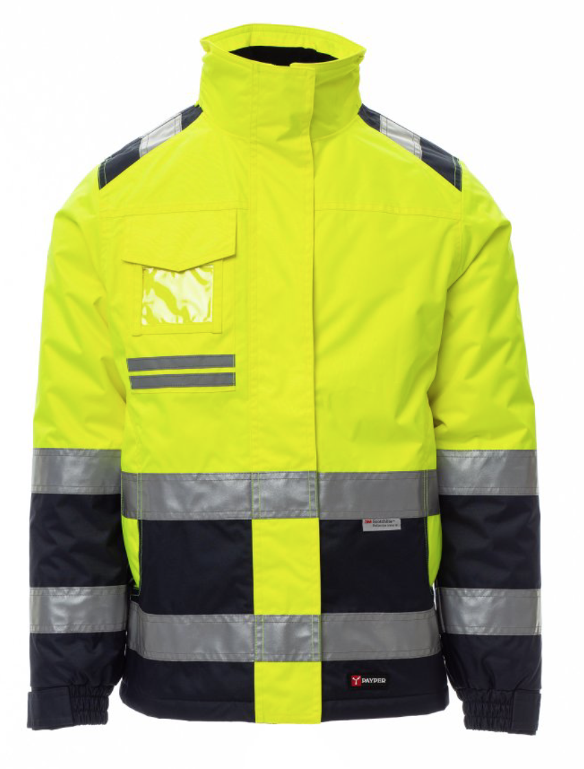 PAYPER Bunda HISPEED LADY Farba: Reflexná oranžová, Veľkosť: XS, Doplnková farba: tmavo modrá