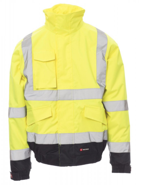 PAYPER Pánska bunda PADDOCK Farba: Reflexná žltá, Veľkosť: M, Doplnková farba: tmavo modrá