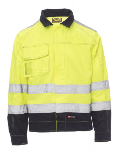PAYPER Reflexná blúza SAFE HI-VI WINTER žltá Farba: Reflexná žltá, Veľkosť: L, Doplnková farba: tmavo modrá
