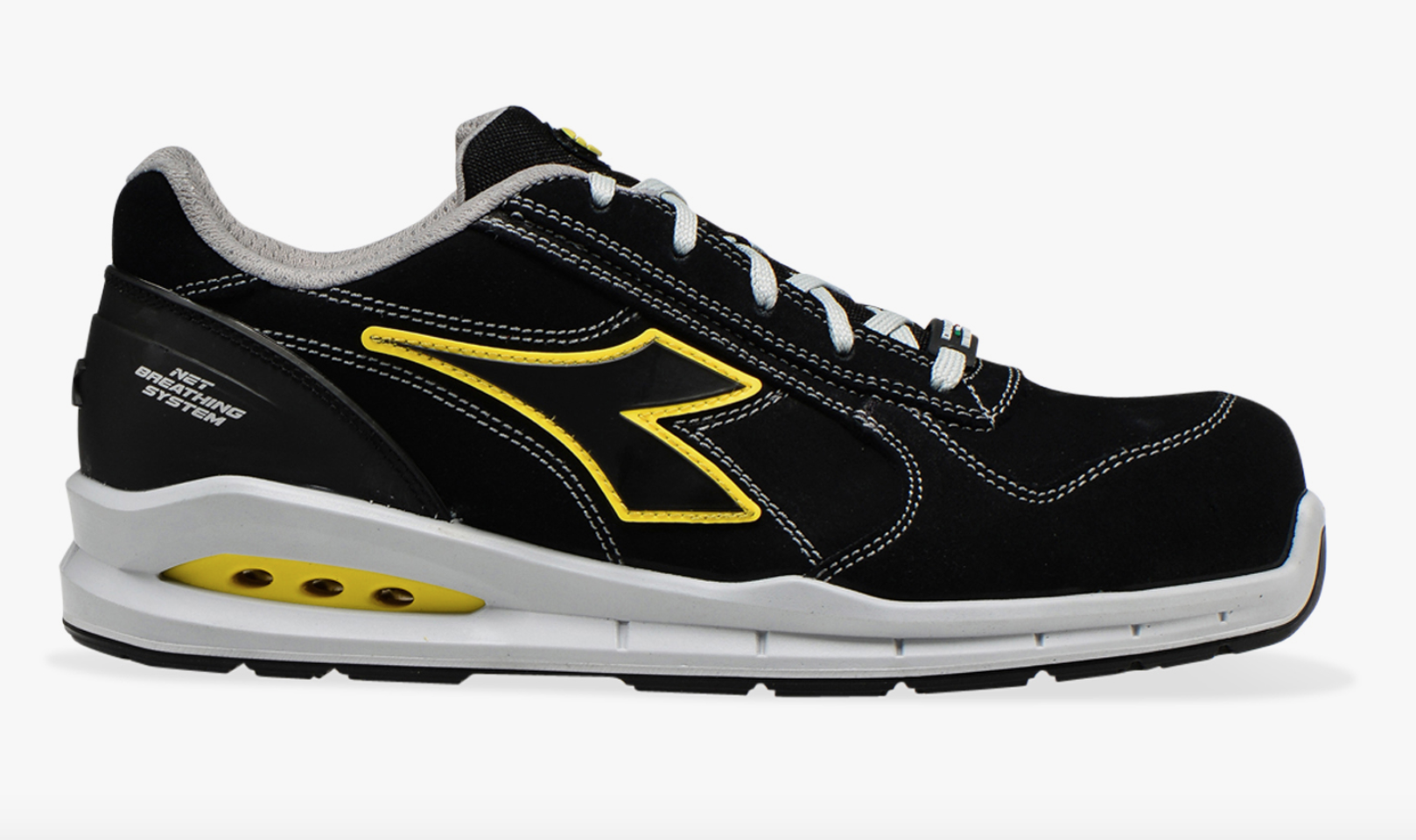 DIADORA Utility Diadora RUN NET AIRBOX LOW S3 SRC čierne Veľkosť: 39, Typ špice: hliníková špica, Typ stielky: kevlarová stielka