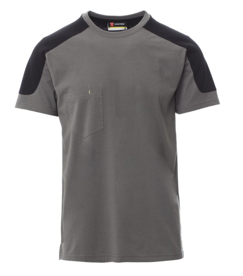 PAYPER CORPORATE tričko dvojfarebné Farba: Sivá, Veľkosť: 5XL, Doplnková farba: čierna
