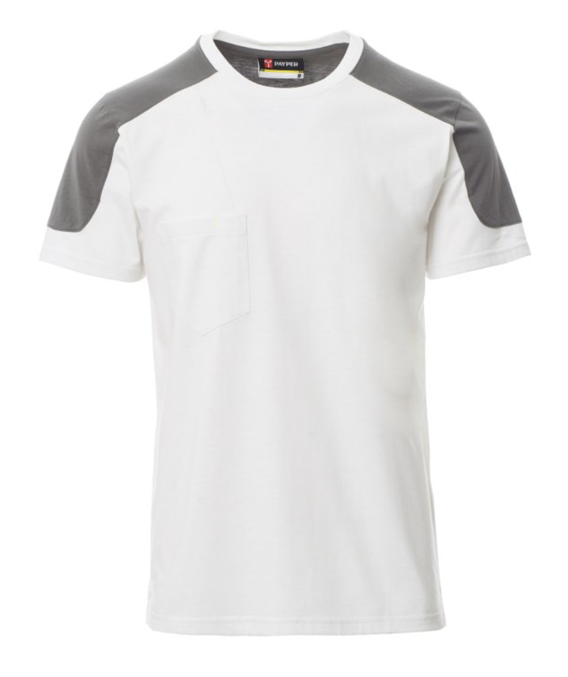 PAYPER CORPORATE tričko dvojfarebné Farba: Biela, Veľkosť: 4XL, Doplnková farba: sivá