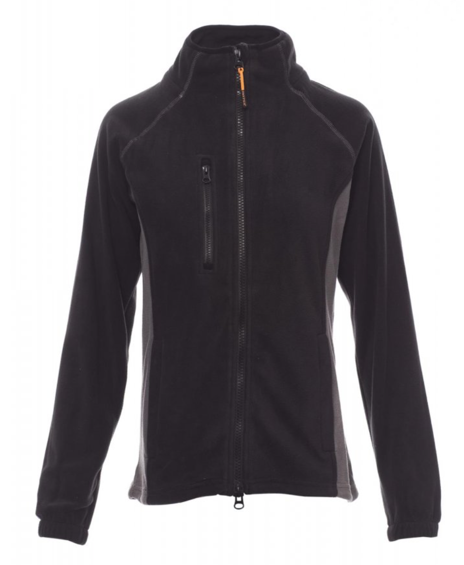 PAYPER ASPEN+ LADY mikina flísová dámska Farba: Čierna, Veľkosť: S, Doplnková farba: sivá